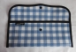Preview: Cutlery bag checked blue white-